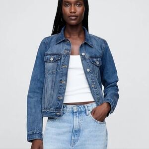 Gap Icon Classic Blue Denim Jacket, Medium Wash, Size Small